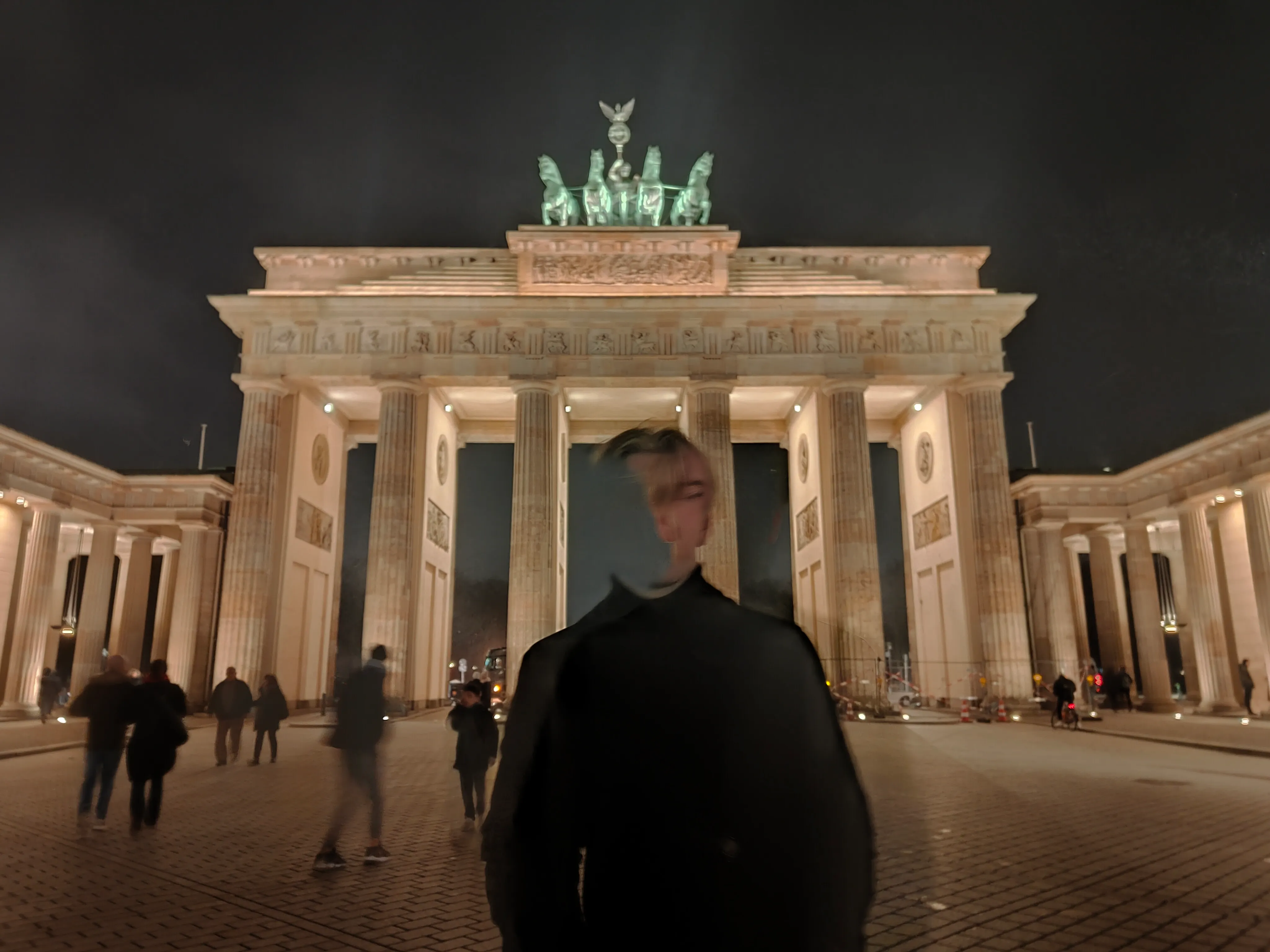 Daniel in front of Brandenburg Gate